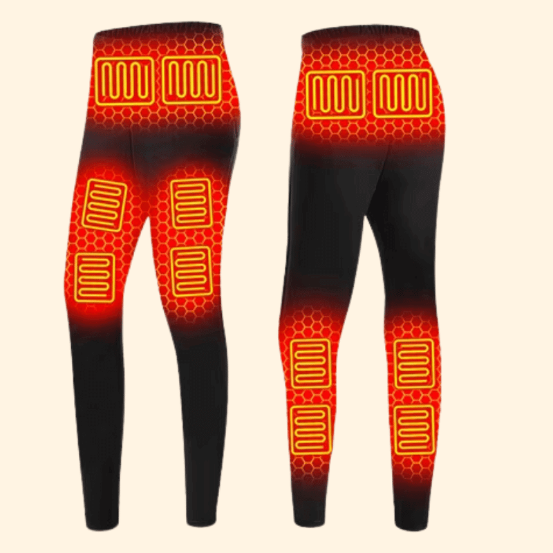 Men's Thermal Underwear Long Heated Base Layer Pants USB Rechargeable Slim Fit