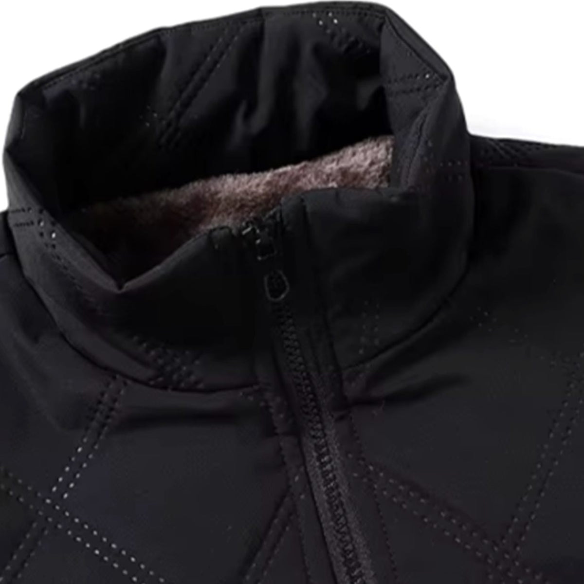 Men's Winter Jackets with Quilted Shell and Fleece Lining Bomber
