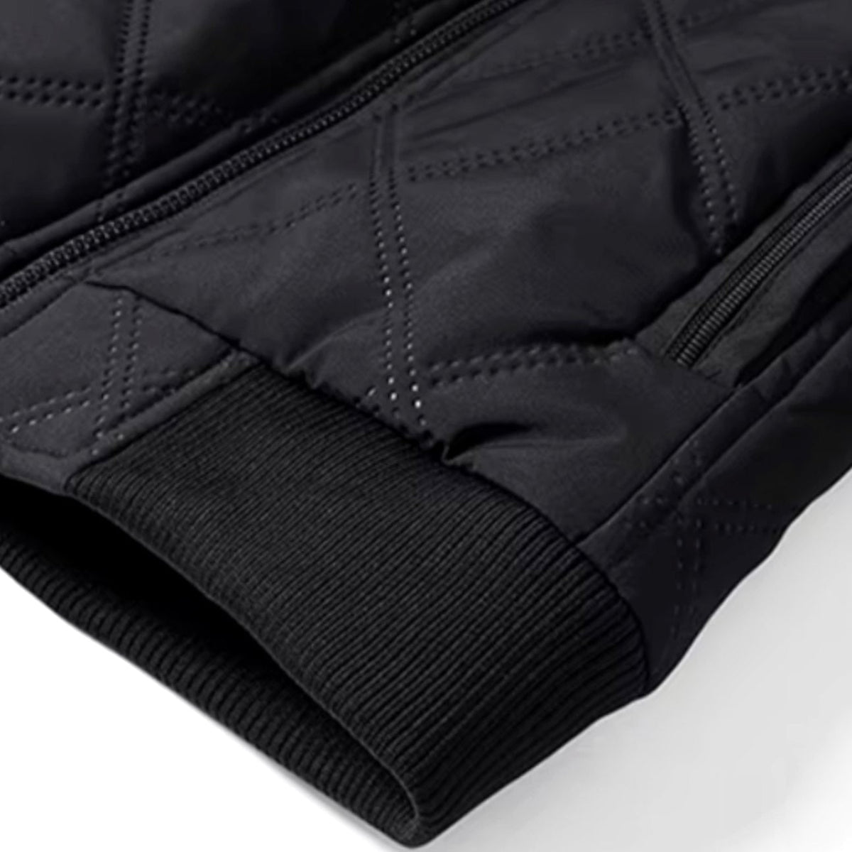 Men's Winter Jackets with Quilted Shell and Fleece Lining Bomber