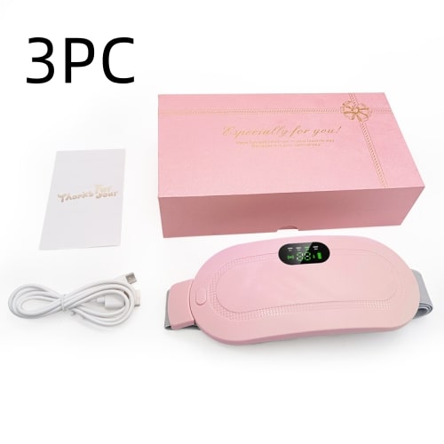 Menstrual Electric Heating Pad for Lower Back Vibrating Massage and Adjustable Strap