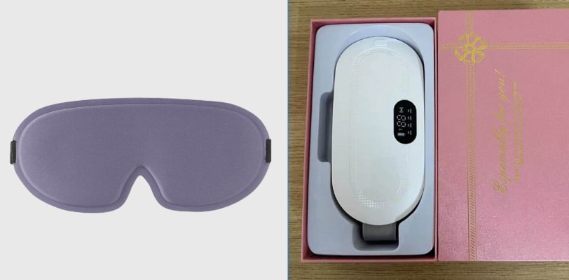 Menstrual Electric Heating Pad for Lower Back Vibrating Massage and Adjustable Strap