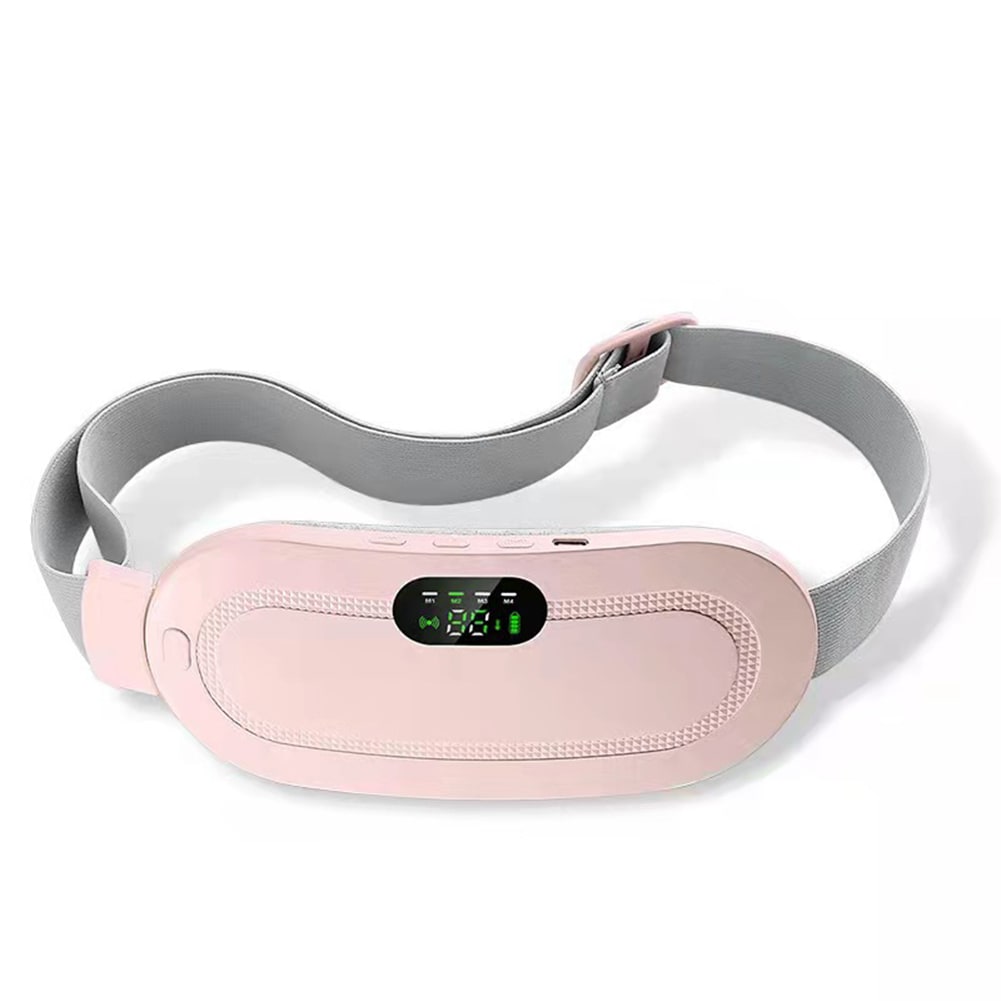 Menstrual Electric Heating Pad for Lower Back Vibrating Massage and Adjustable Strap