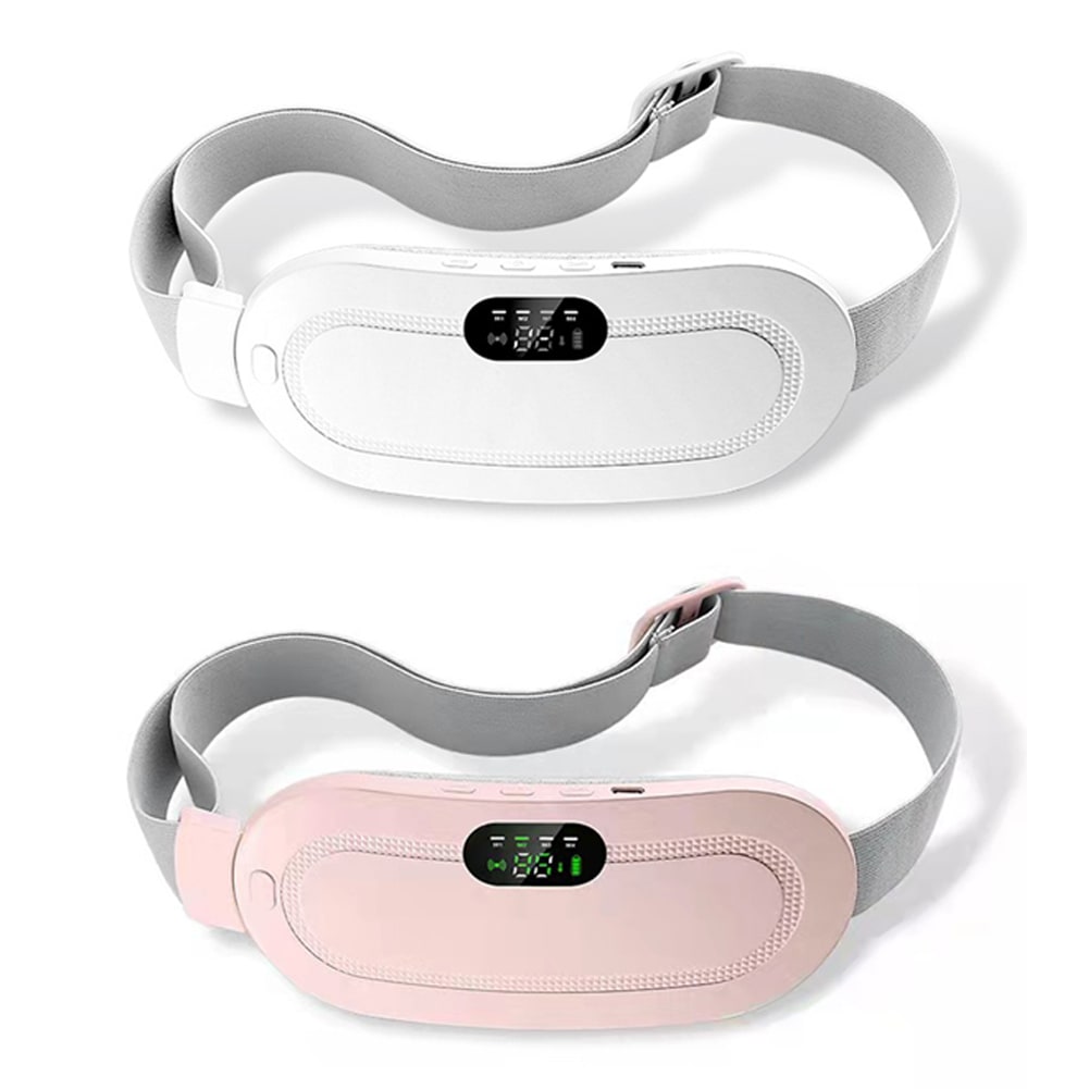 Menstrual Electric Heating Pad for Lower Back Vibrating Massage and Adjustable Strap