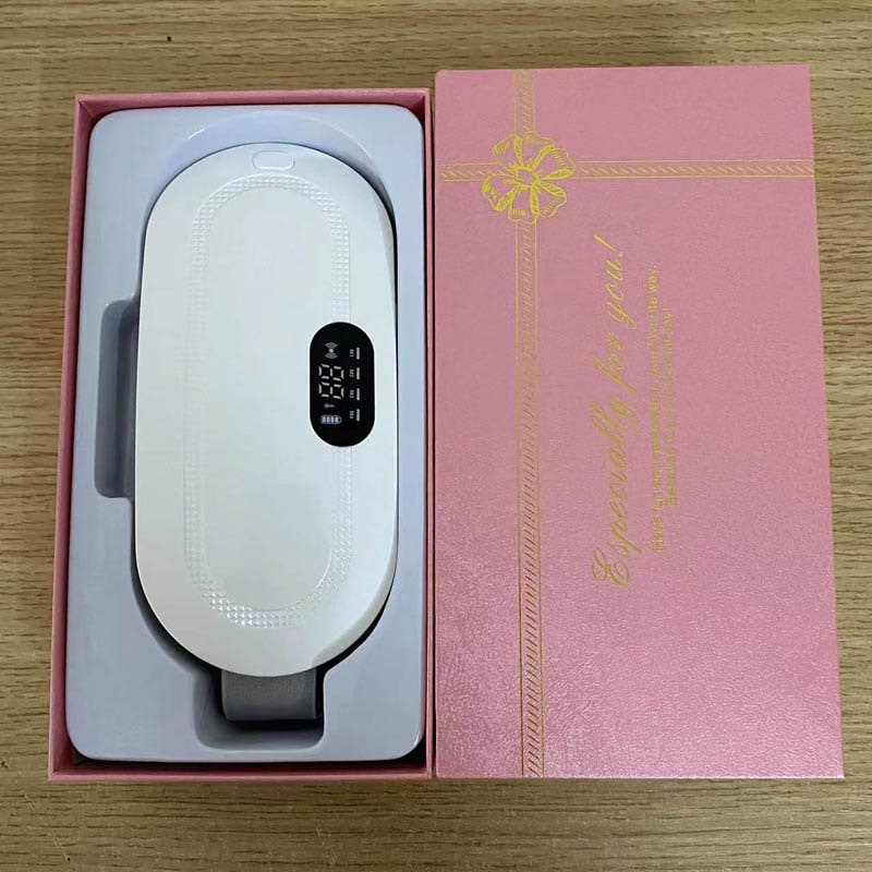 Menstrual Electric Heating Pad for Lower Back Vibrating Massage and Adjustable Strap