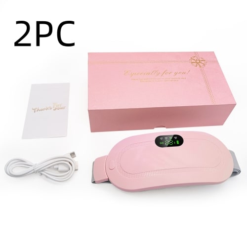 Menstrual Electric Heating Pad for Lower Back Vibrating Massage and Adjustable Strap