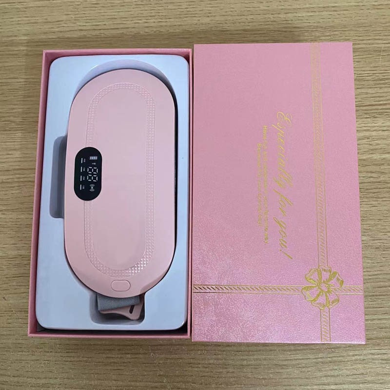 Menstrual Electric Heating Pad for Lower Back Vibrating Massage and Adjustable Strap