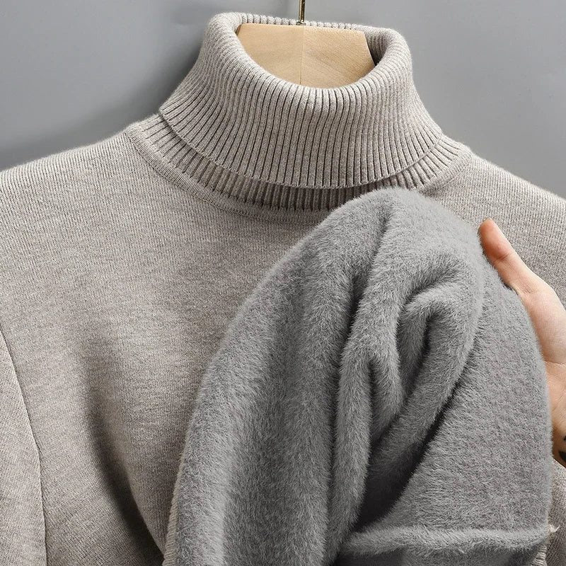 Merino Wool Turtleneck Sweater for Men