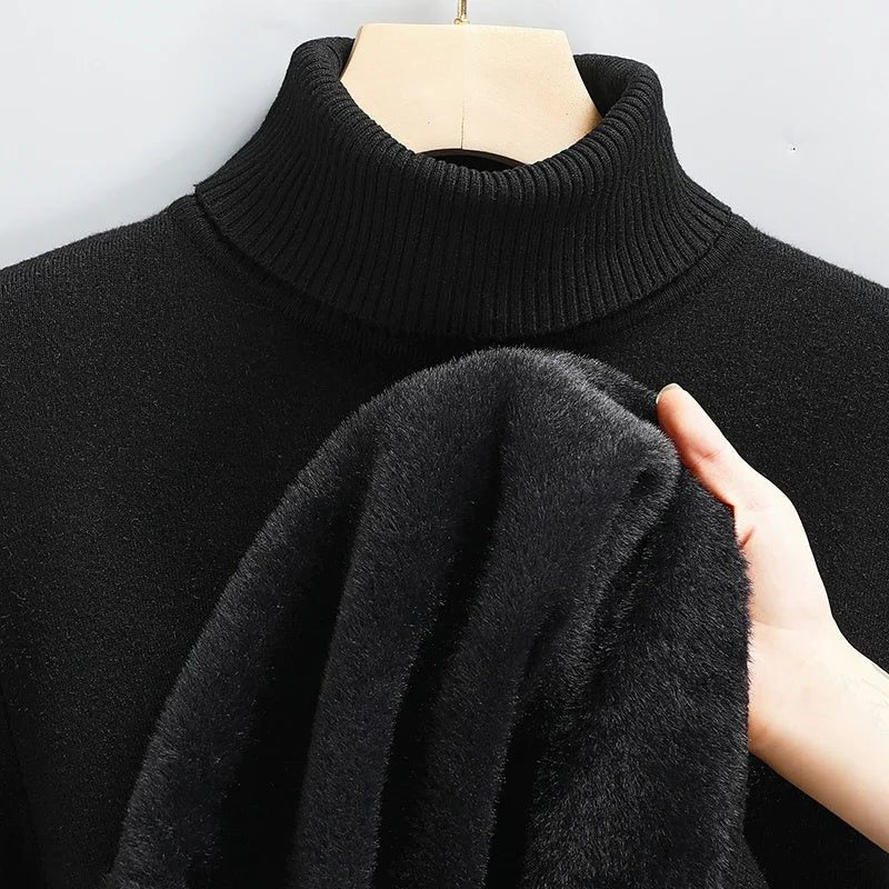 Merino Wool Turtleneck Sweater for Men