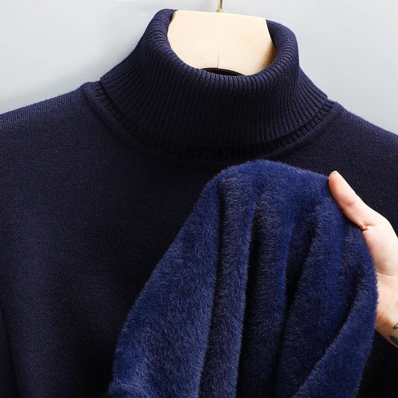 Merino Wool Turtleneck Sweater for Men