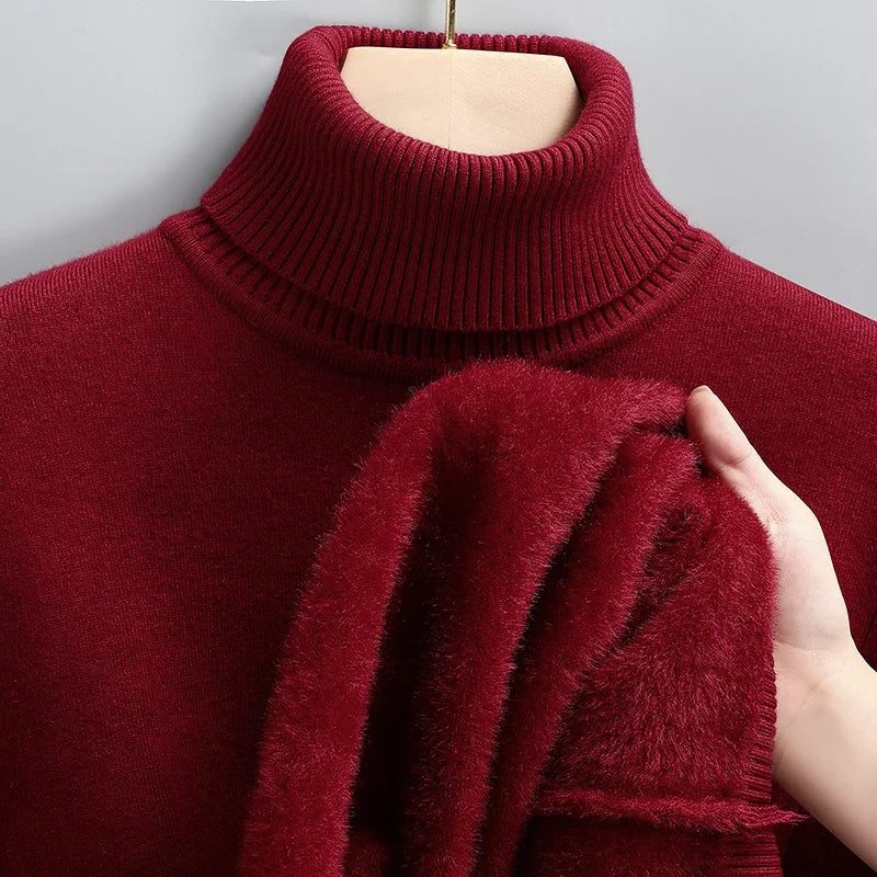 Merino Wool Turtleneck Sweater for Men