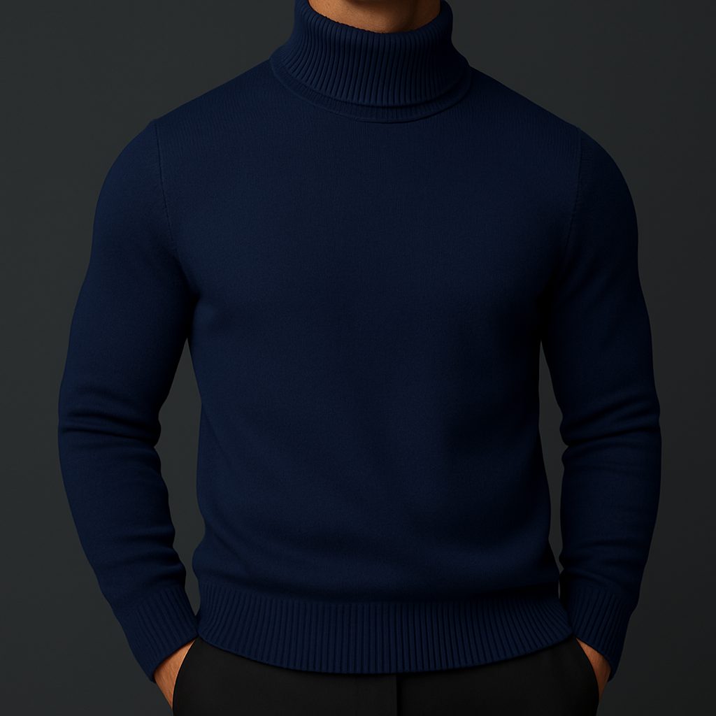 Merino Wool Turtleneck Sweater for Men