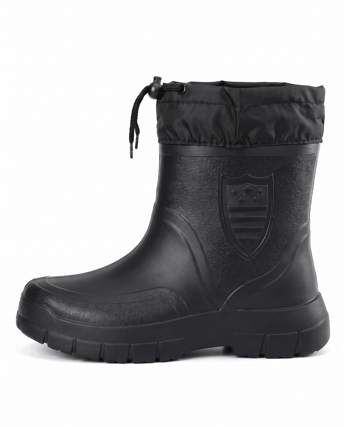 Mid-Calf Rain Boots – Drawstring Collar & Tread Sole | Ivar