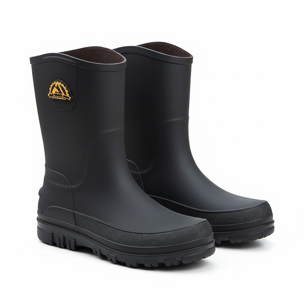Mid-Calf Slip-Resistant Rain Boots for Men