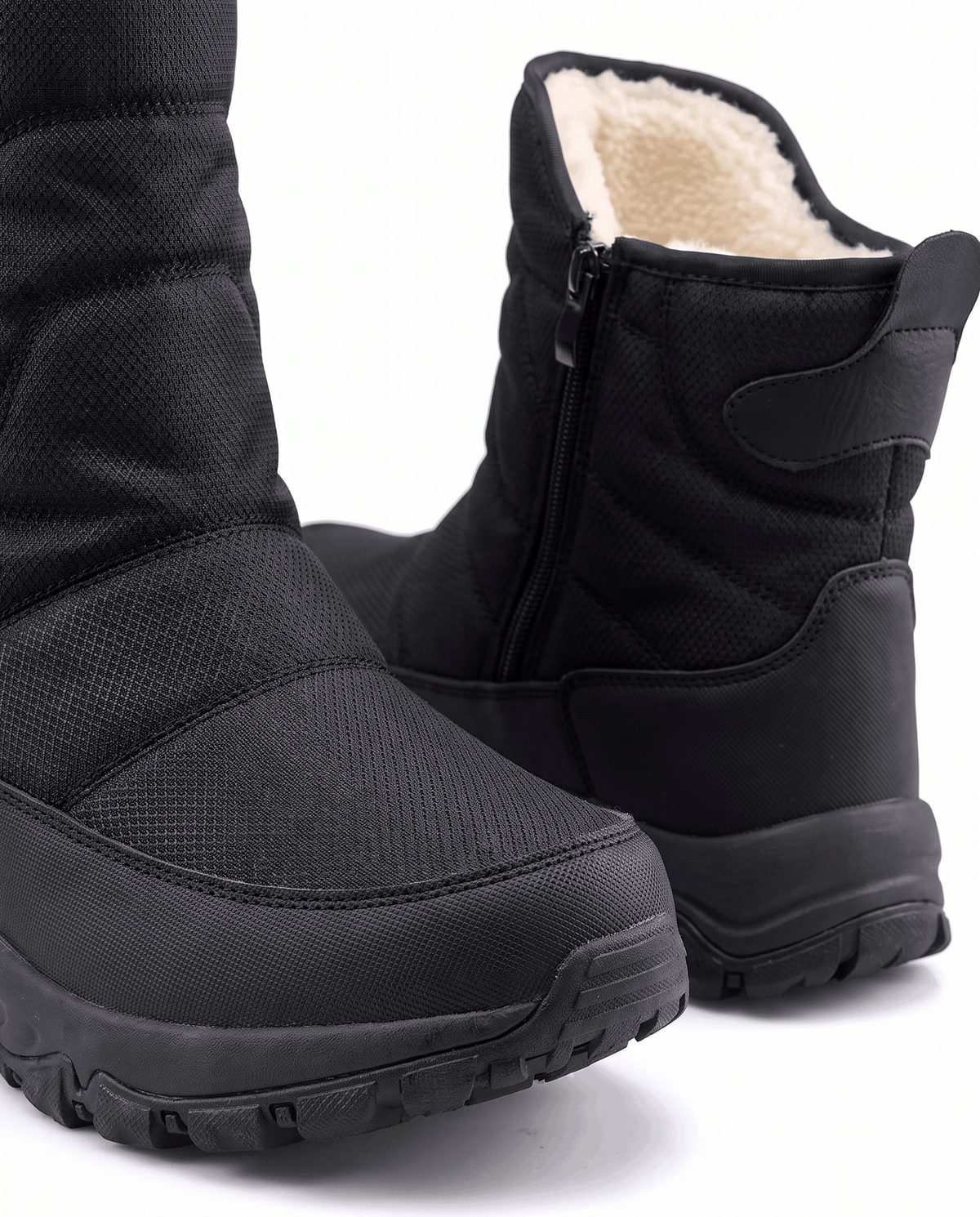 Mid-Calf Snow Boots – Fleece-Lined, Zip-Up & Lug Sole | Magnus