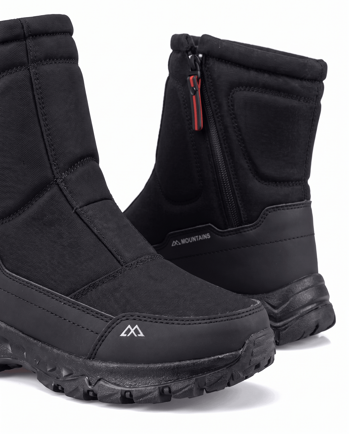 Mid-Calf Snow Boots – Fleece-Lined, Zip-Up & Lug Sole | Magnus