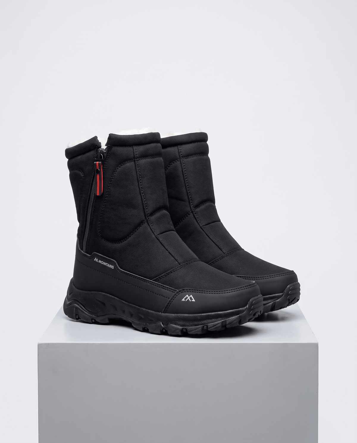 Mid-Calf Snow Boots – Fleece-Lined, Zip-Up & Lug Sole | Magnus