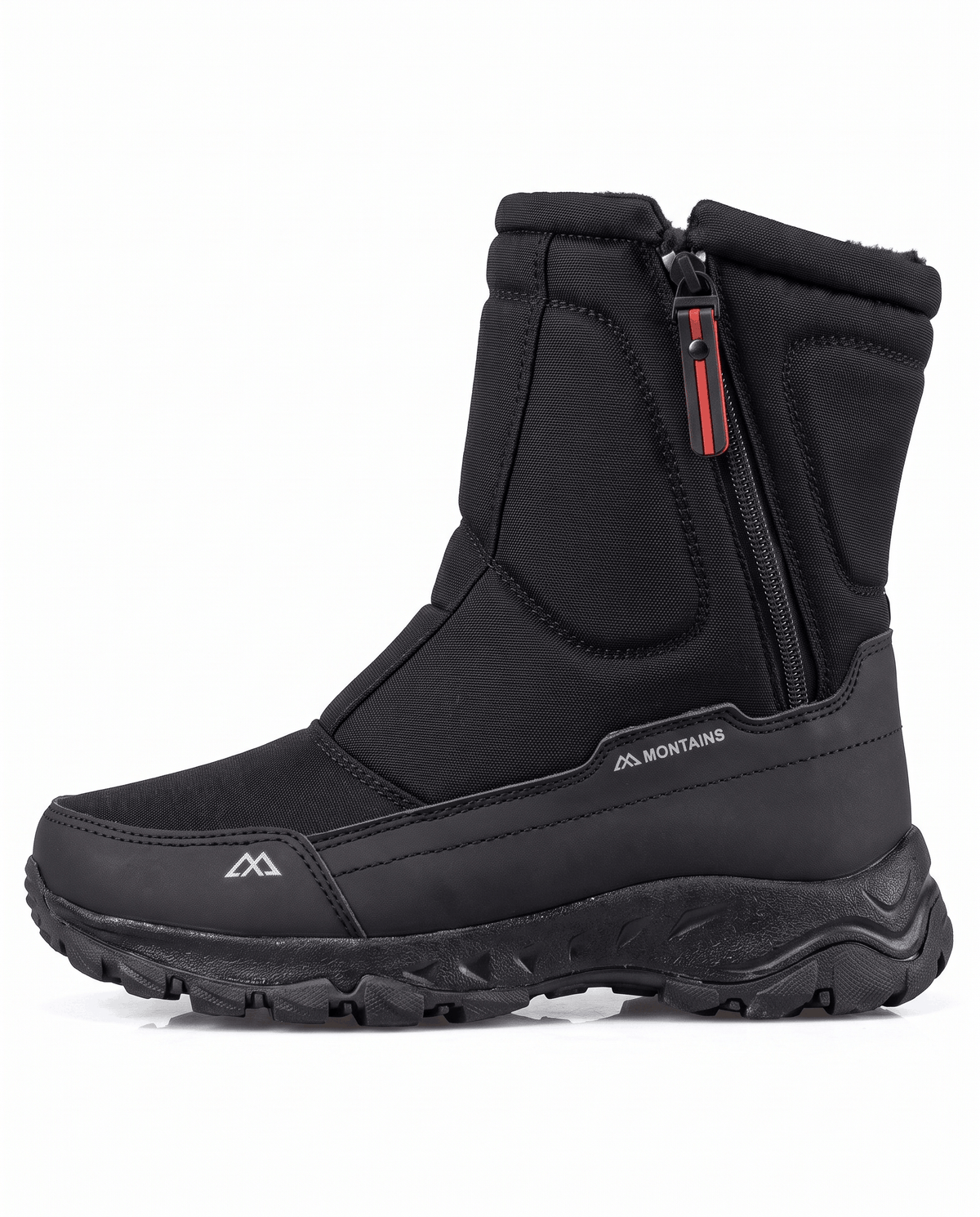 Mid-Calf Snow Boots – Fleece-Lined, Zip-Up & Lug Sole | Magnus