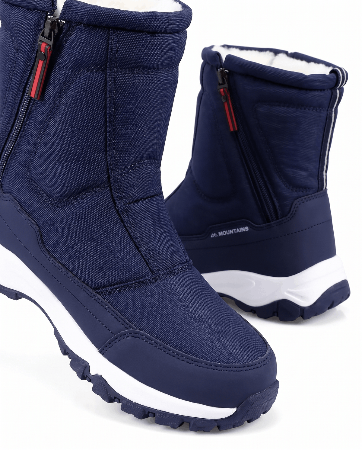 Mid-Calf Snow Boots – Fleece-Lined, Zip-Up & Lug Sole | Magnus