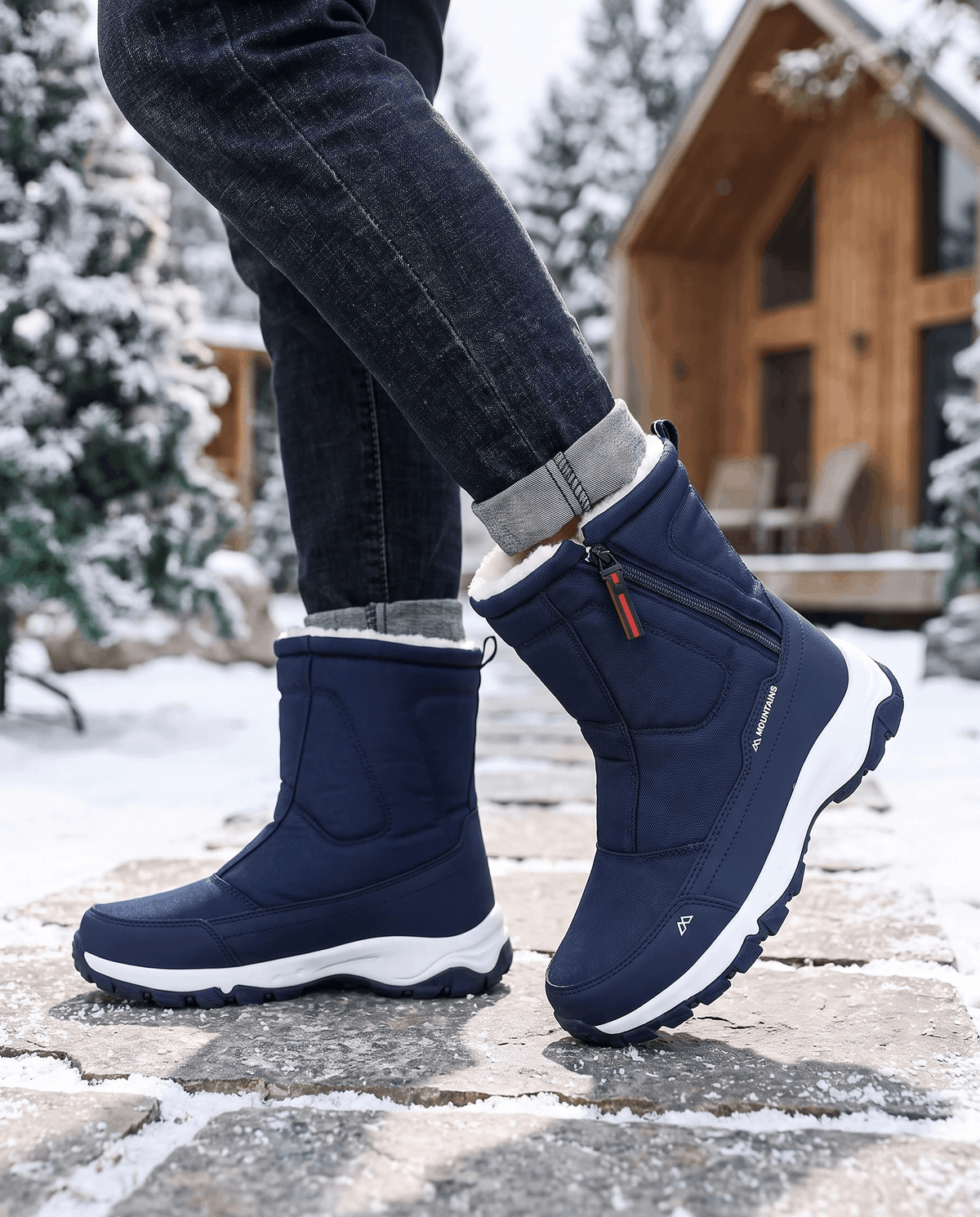 Mid-Calf Snow Boots – Fleece-Lined, Zip-Up & Lug Sole | Magnus