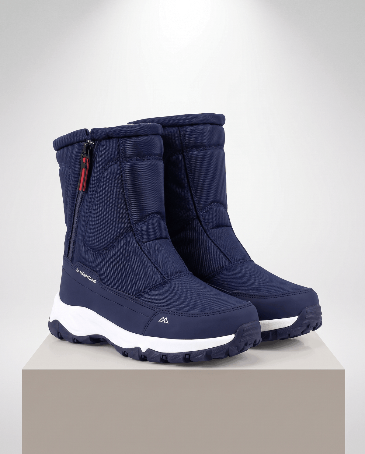 Mid-Calf Snow Boots – Fleece-Lined, Zip-Up & Lug Sole | Magnus