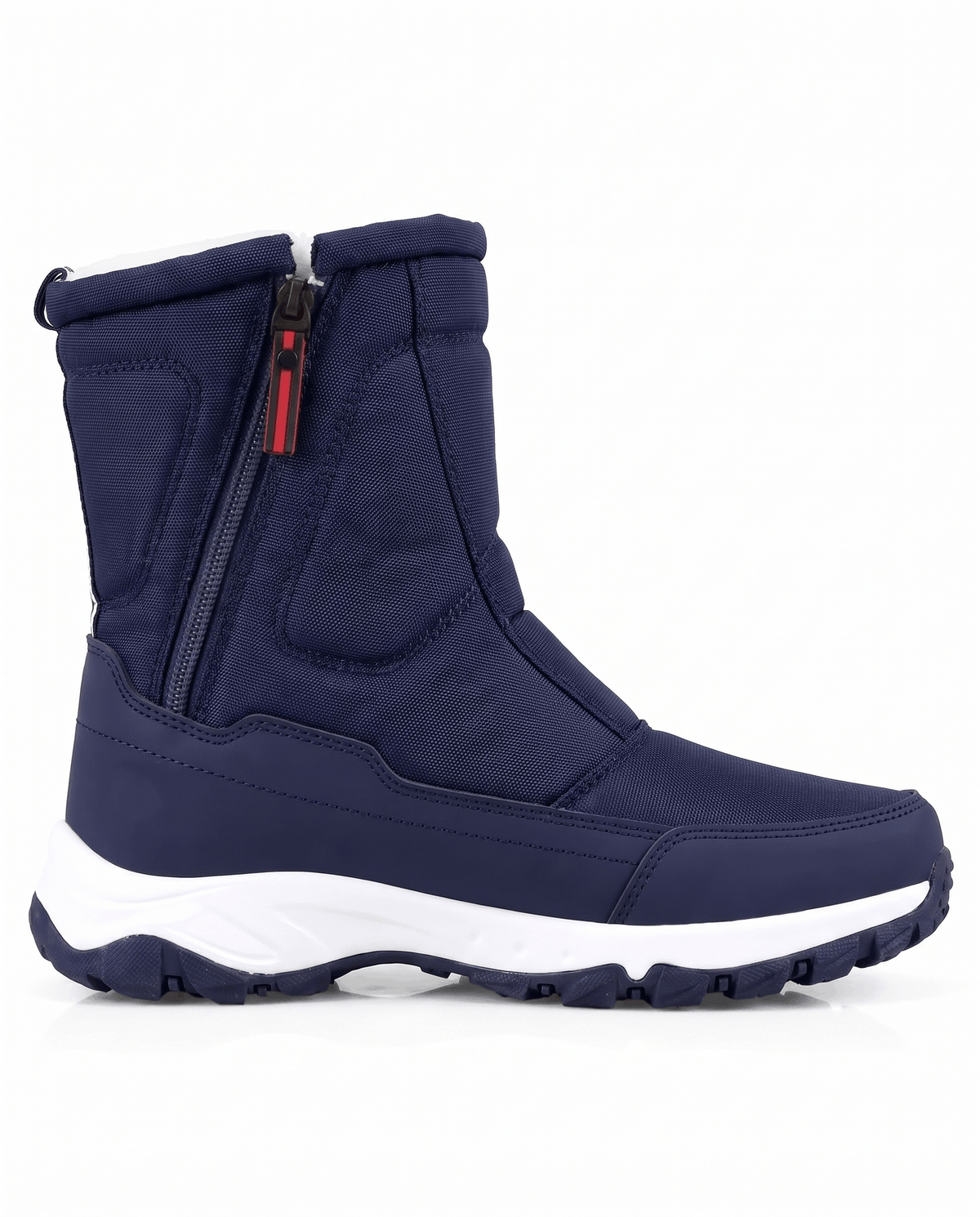 Mid-Calf Snow Boots – Fleece-Lined, Zip-Up & Lug Sole | Magnus
