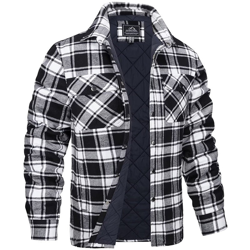 Ian | Men's Quilted Flannel Shirt Jacket Plaid