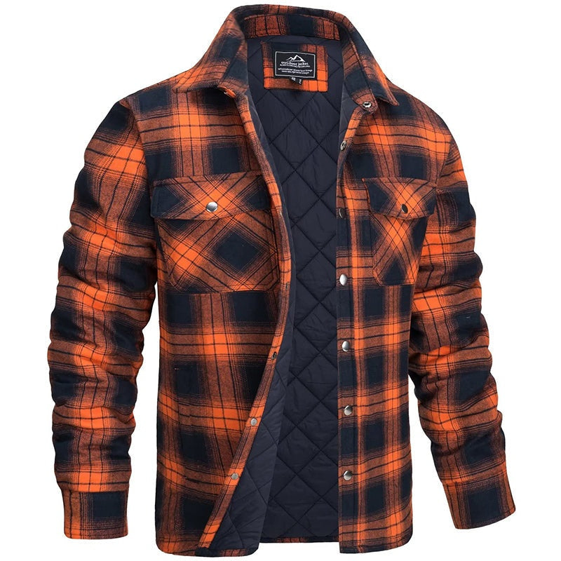 Ian | Men's Quilted Flannel Shirt Jacket Plaid
