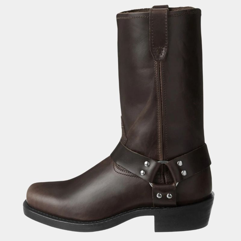 Matthew | Men's Cowboy Boots Tall Leather Buckle Harness