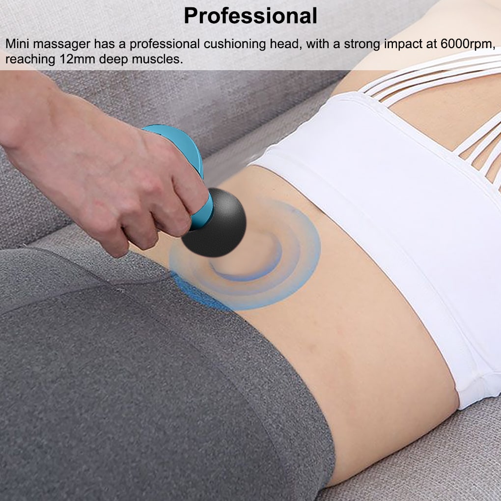 Mini Deep Tissue Portable Massage Gun with Handheld Percussion Head and Ergonomic Grip