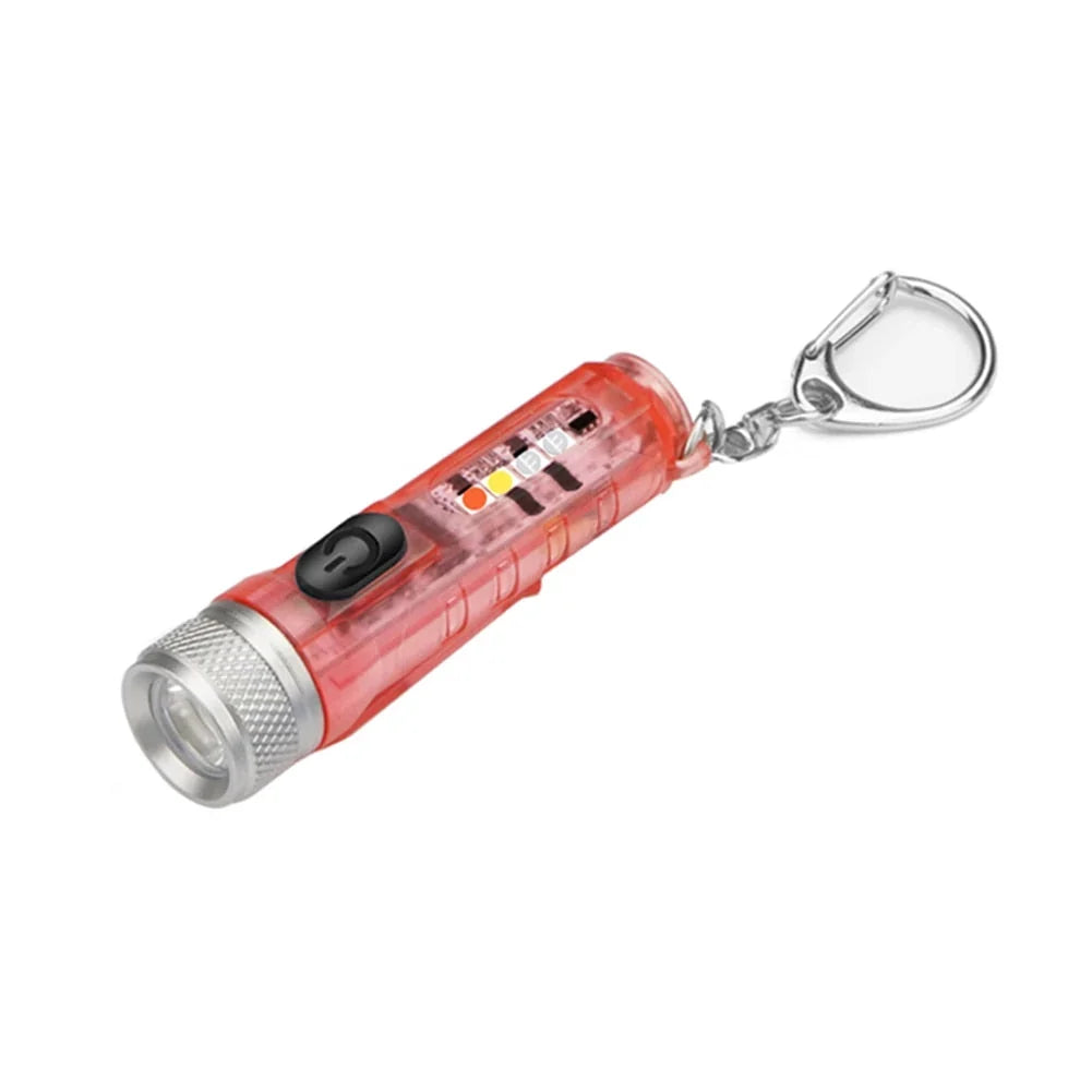 Mini LED Keychain Flashlight | USB-C Rechargeable & IP65 Waterproof