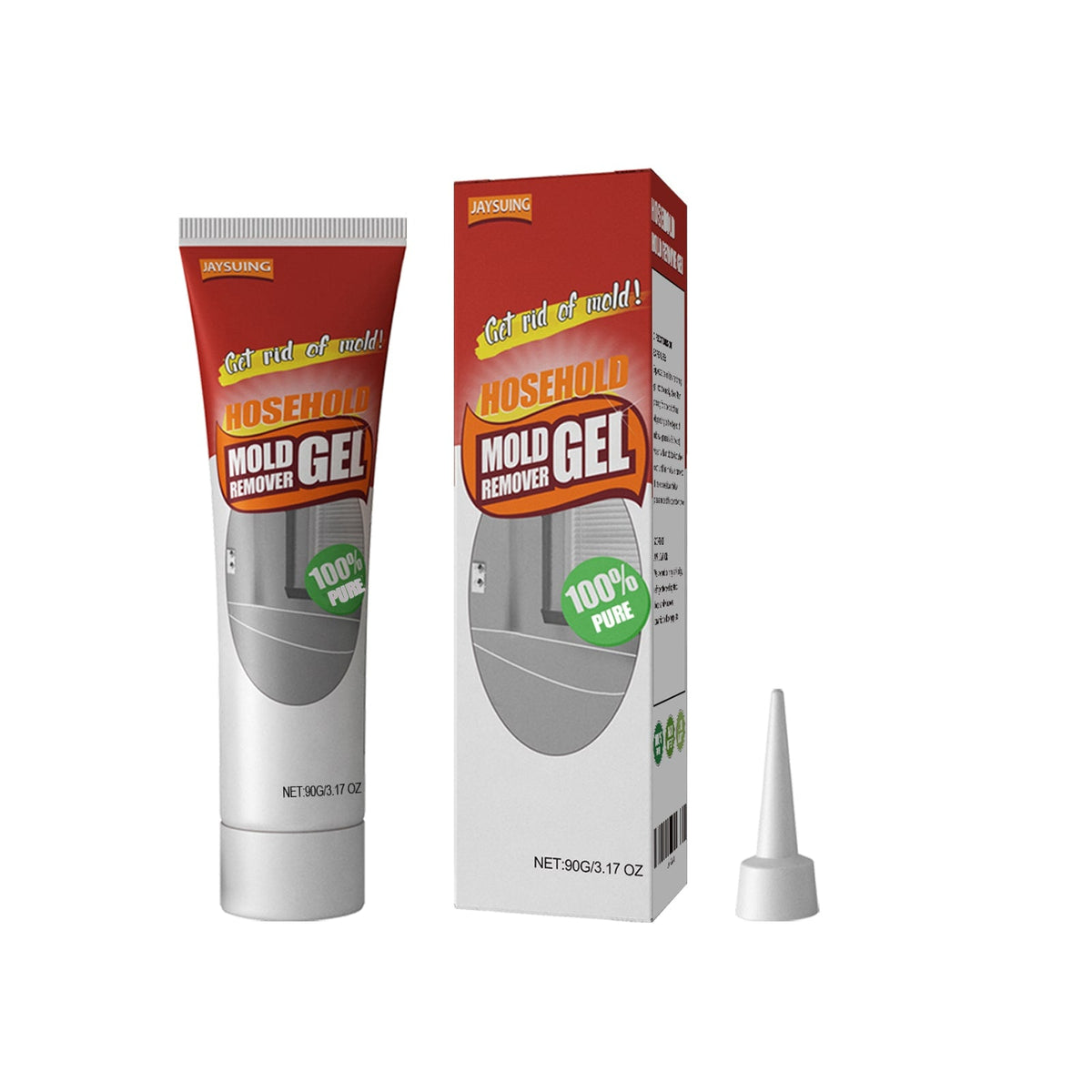 Mold and Mildew Remover Professional Gel with Precision Nozzle for Bathroom Tile Grout