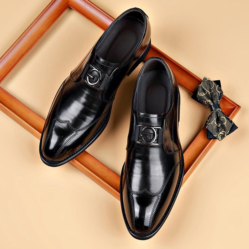 Monk Strap Pointed Toe Loafers for Men