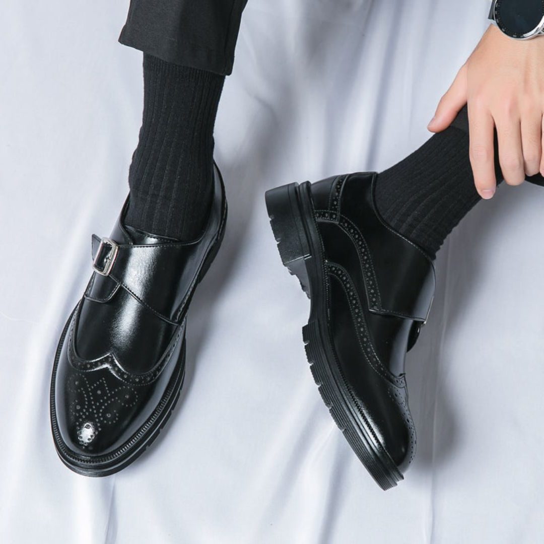 Monk Strap Wingtip Brogue Dress Shoes for Men