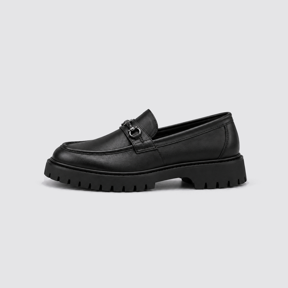 Men’s Chunky Sole Loafers with Metal Detail