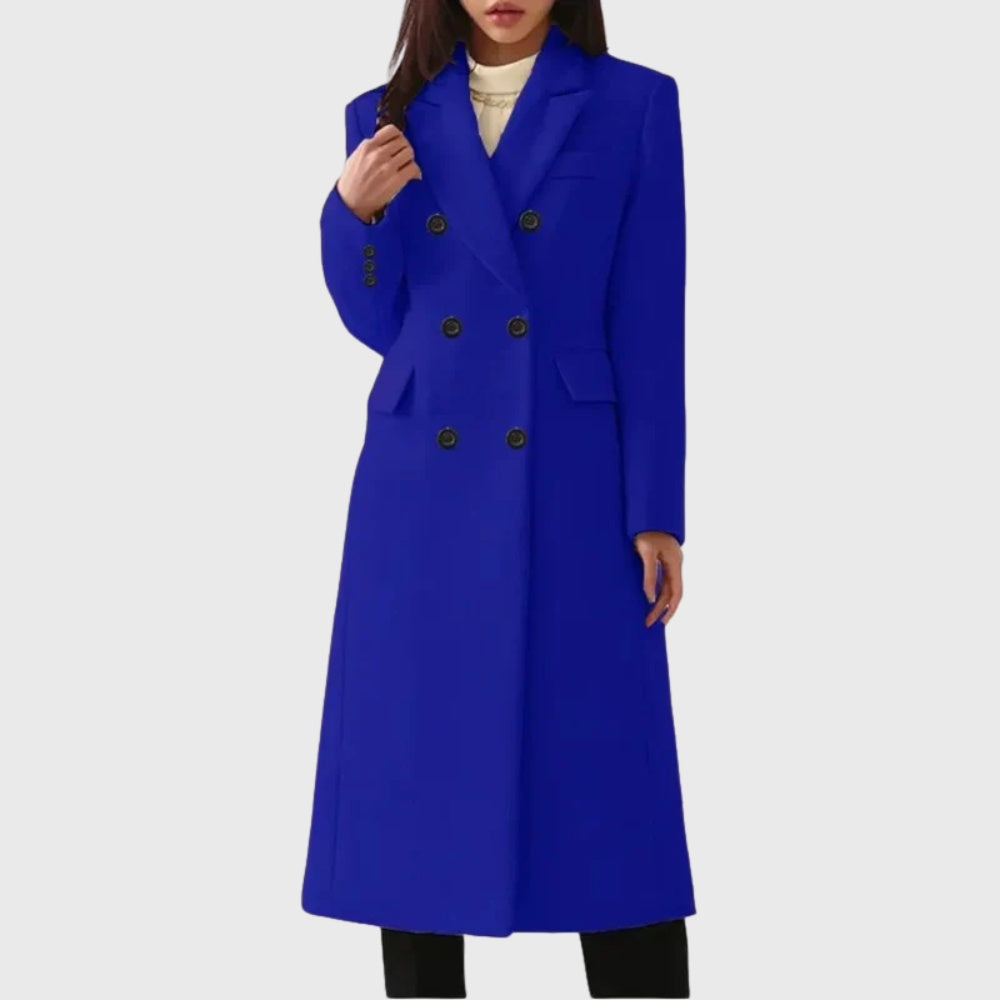 Madeline | Women's Long Wool Blend Winter Coat Double Breasted