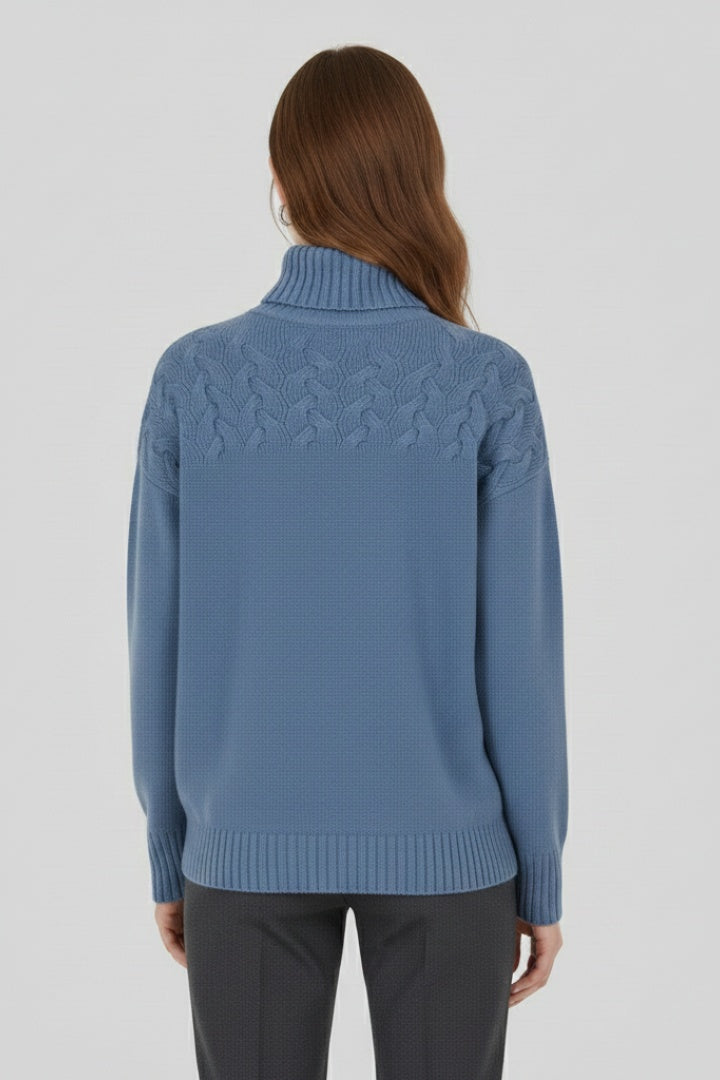 Nora | Women's Oversized Cable Knit Turtleneck Sweater