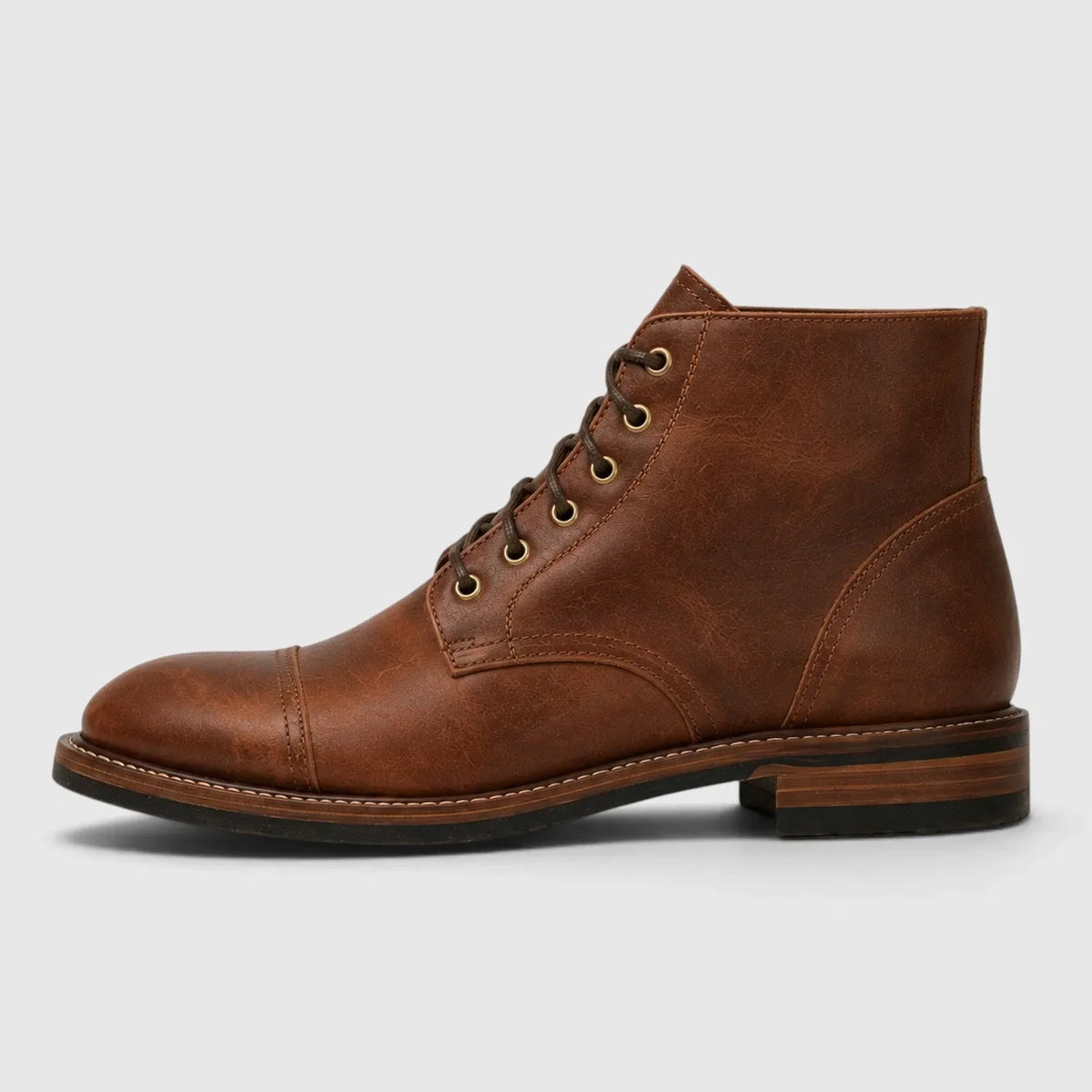 Men's Leather Lace-Up Boots | Cap Toe Work Boots