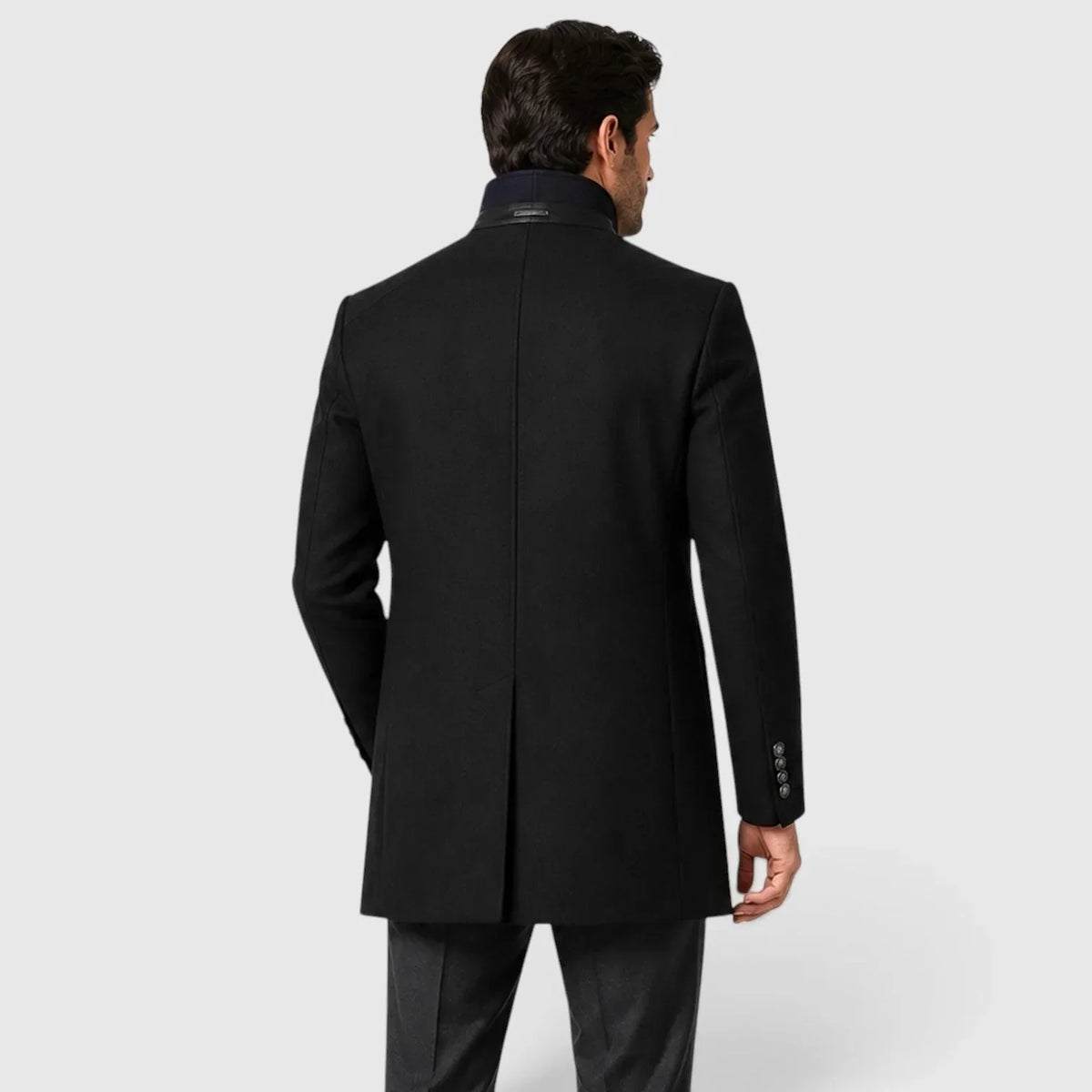 Men's Wool Blend Trench Coat | Smart Casual Overcoat