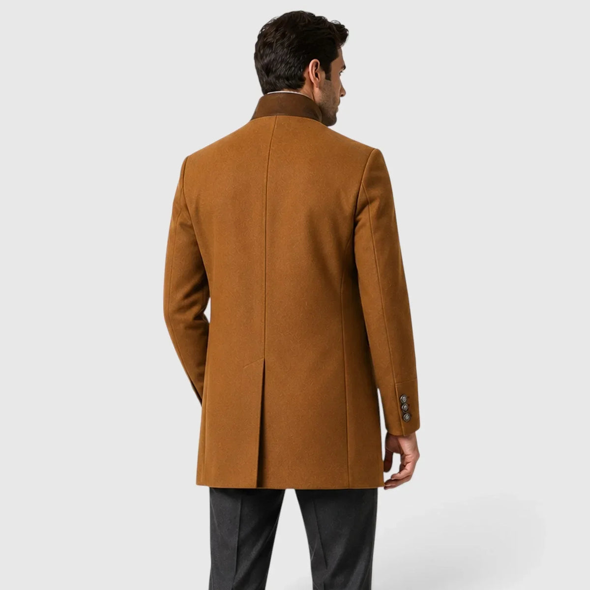 Men's Wool Blend Trench Coat | Smart Casual Overcoat