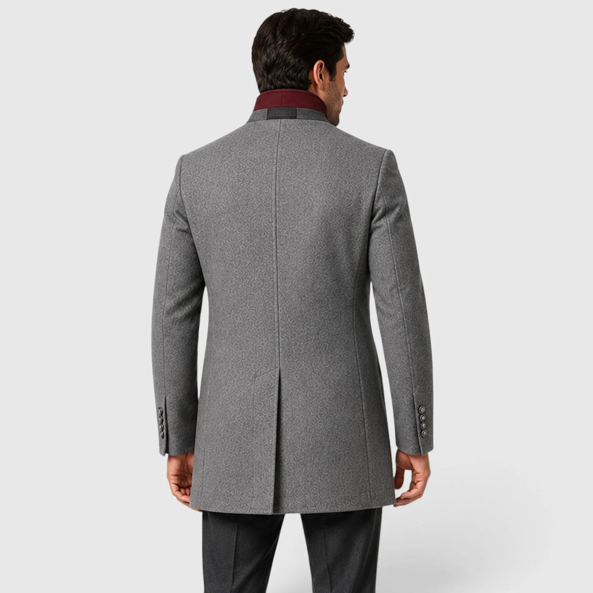 Men's Wool Blend Trench Coat | Smart Casual Overcoat