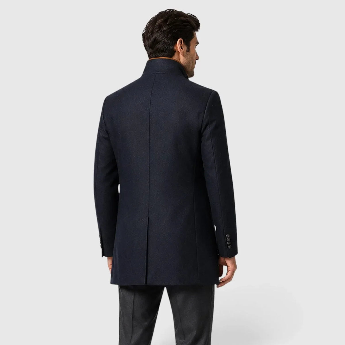 Men's Wool Blend Trench Coat | Smart Casual Overcoat