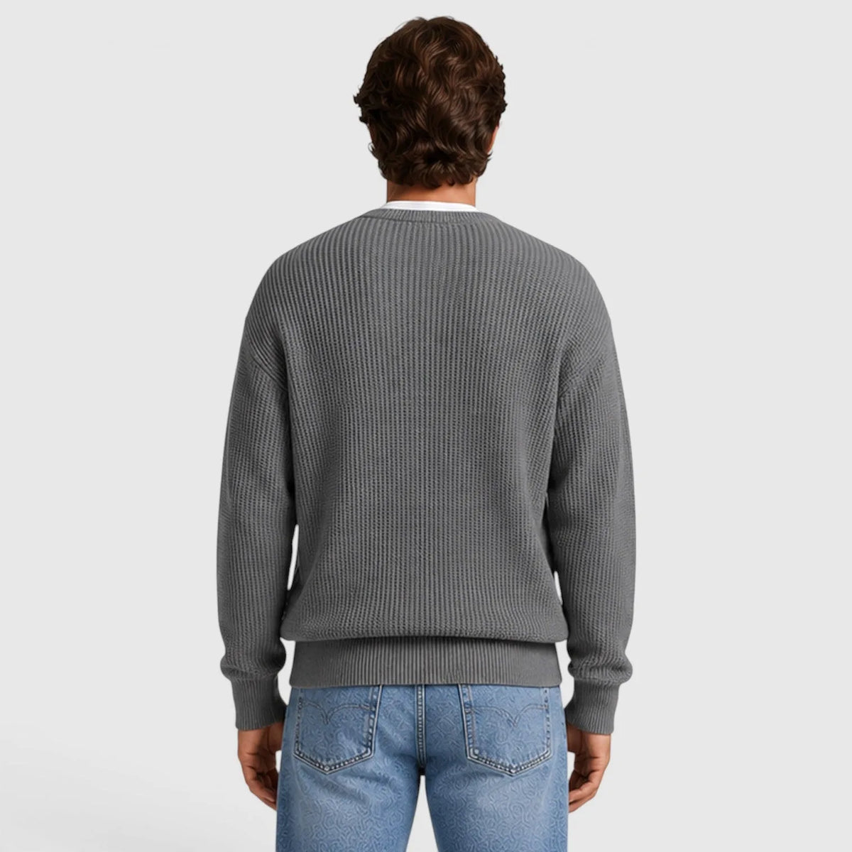 Men's Zip-Front Cardigan | Textured Knit Long Sleeve