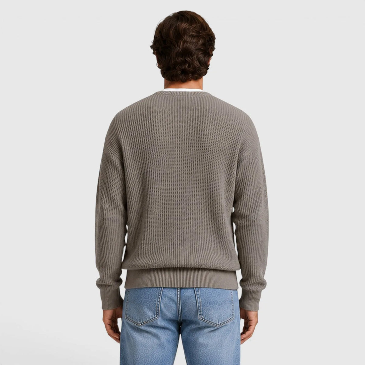 Men's Zip-Front Cardigan | Textured Knit Long Sleeve