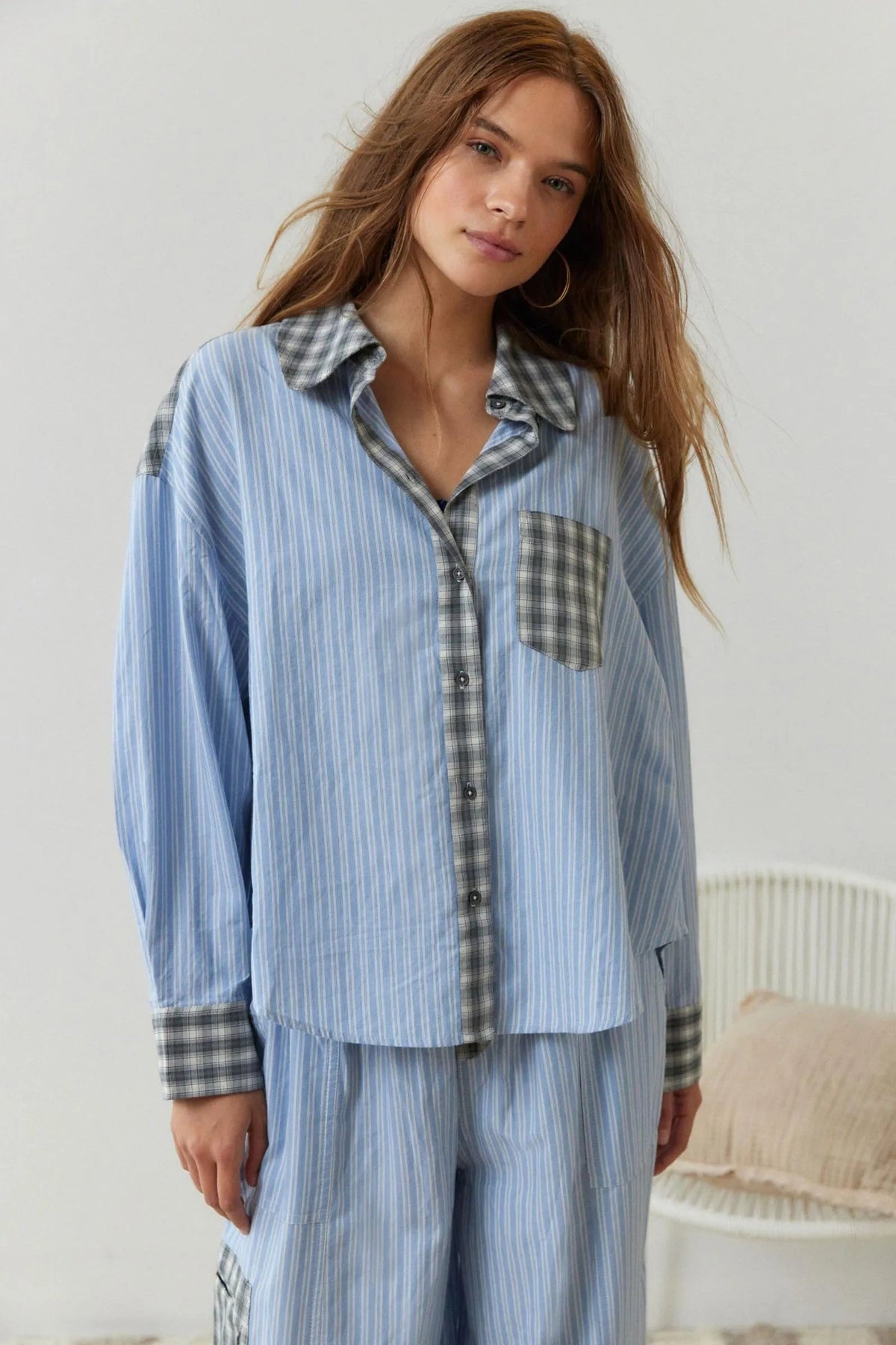 Women’s Striped Cotton Pyjama Set