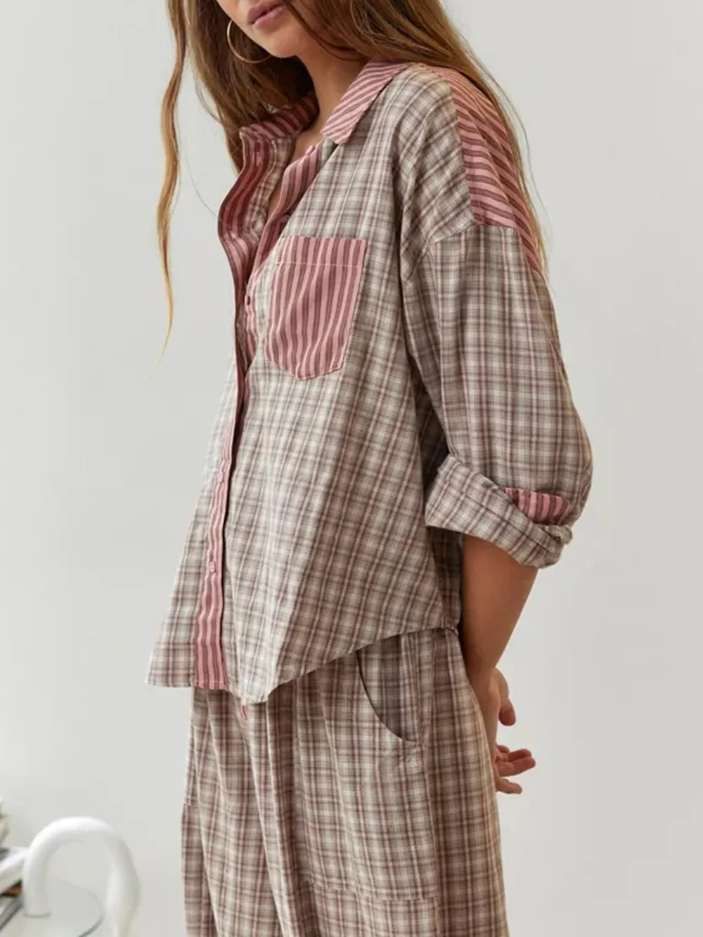 Women’s Striped Cotton Pyjama Set
