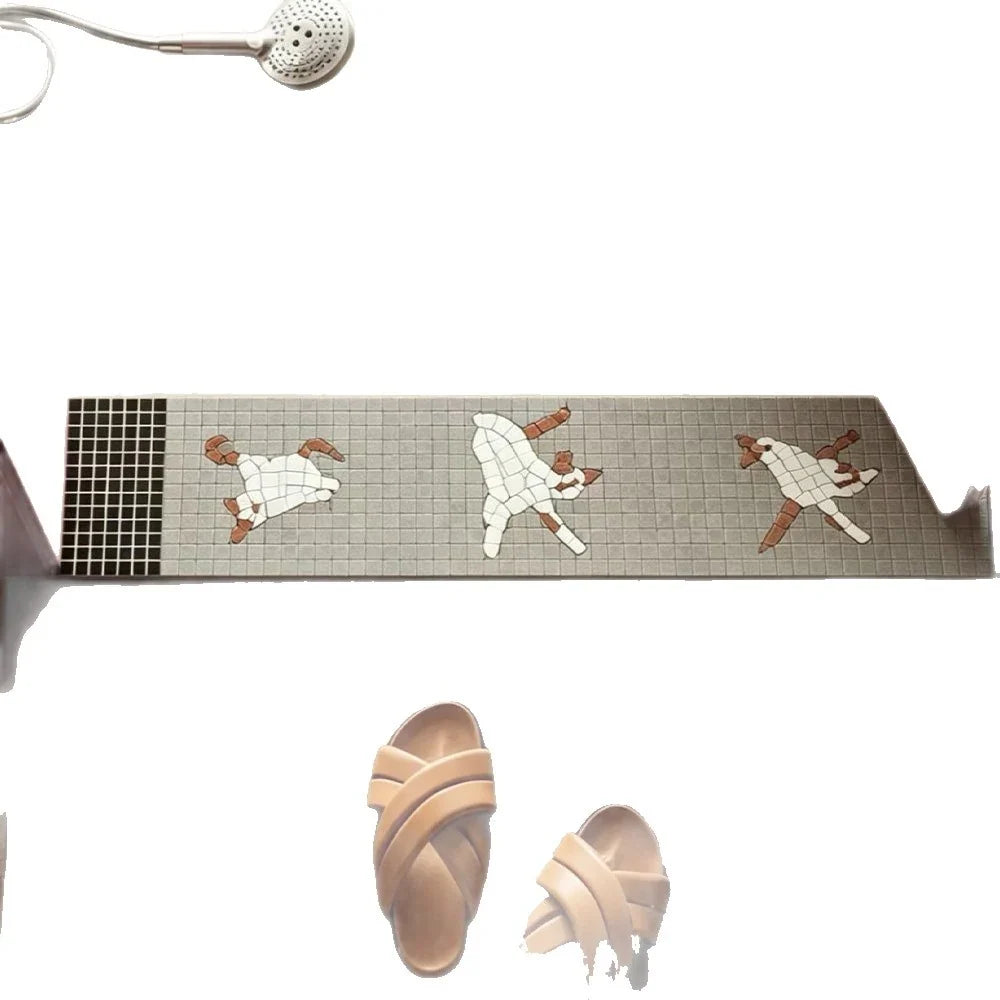 Mosaic Tile | Durable Ceramic & Intricate Aquatic Design | For Pool & Shower