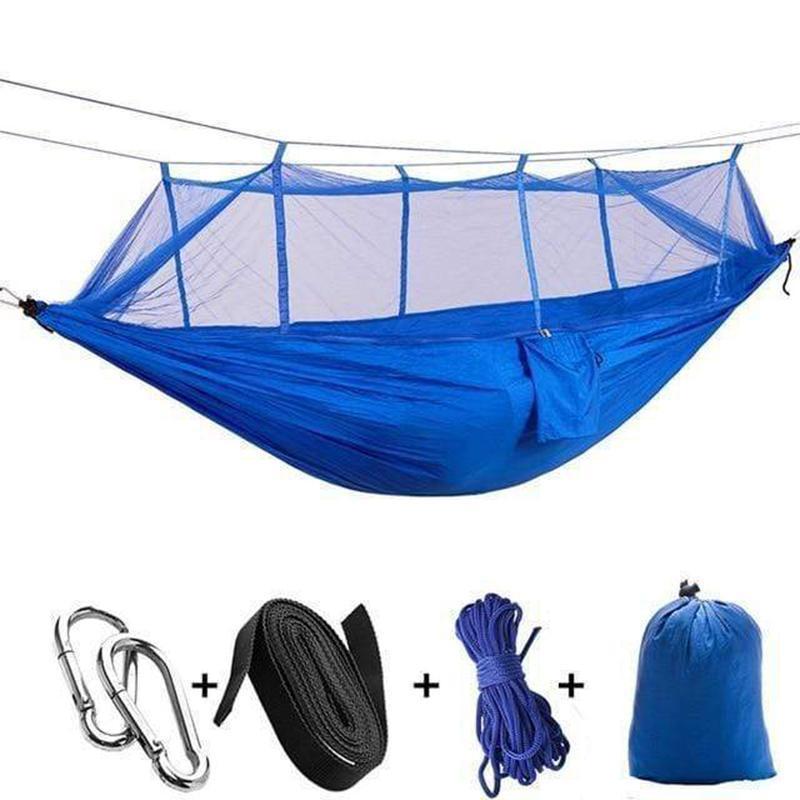 Mosquito Net Hammock | Ultralight Parachute Nylon & Integrated Net | With Straps & Carabiners