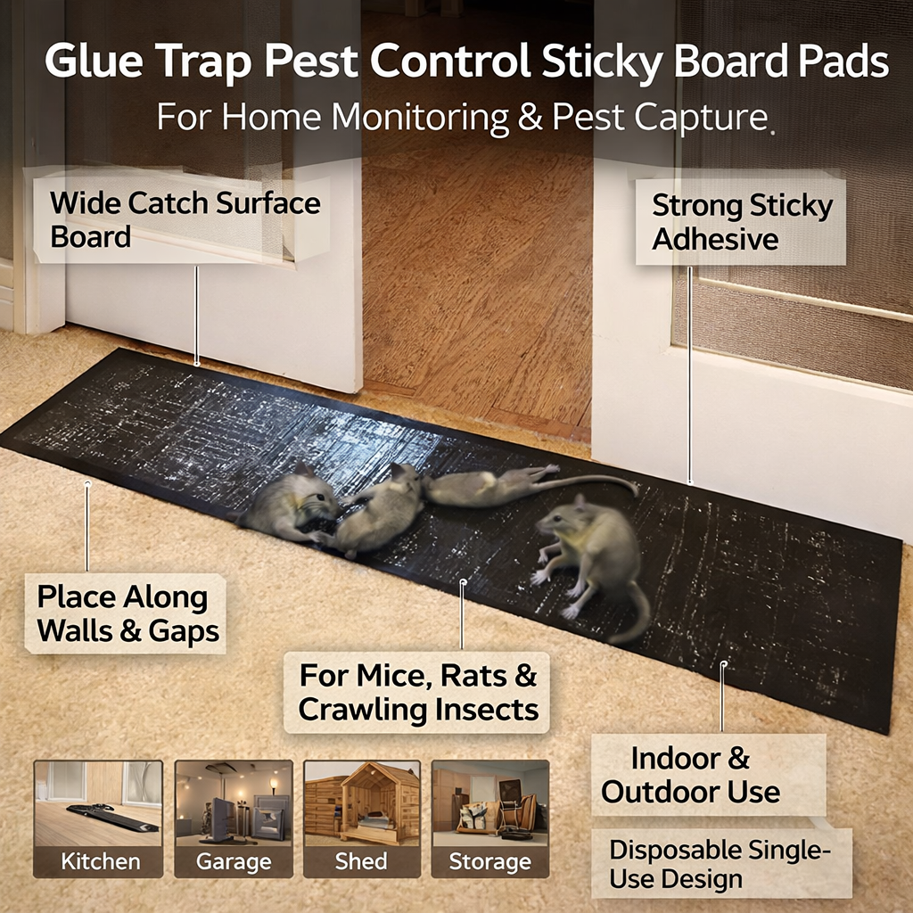 Mouse Glue Trap for Rats and Cockroaches with Strong Adhesive Sticky Surface