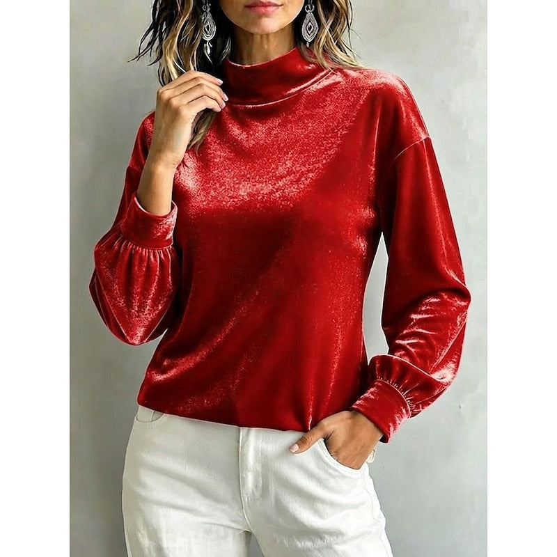 Clarice | Mock Neck Blouse