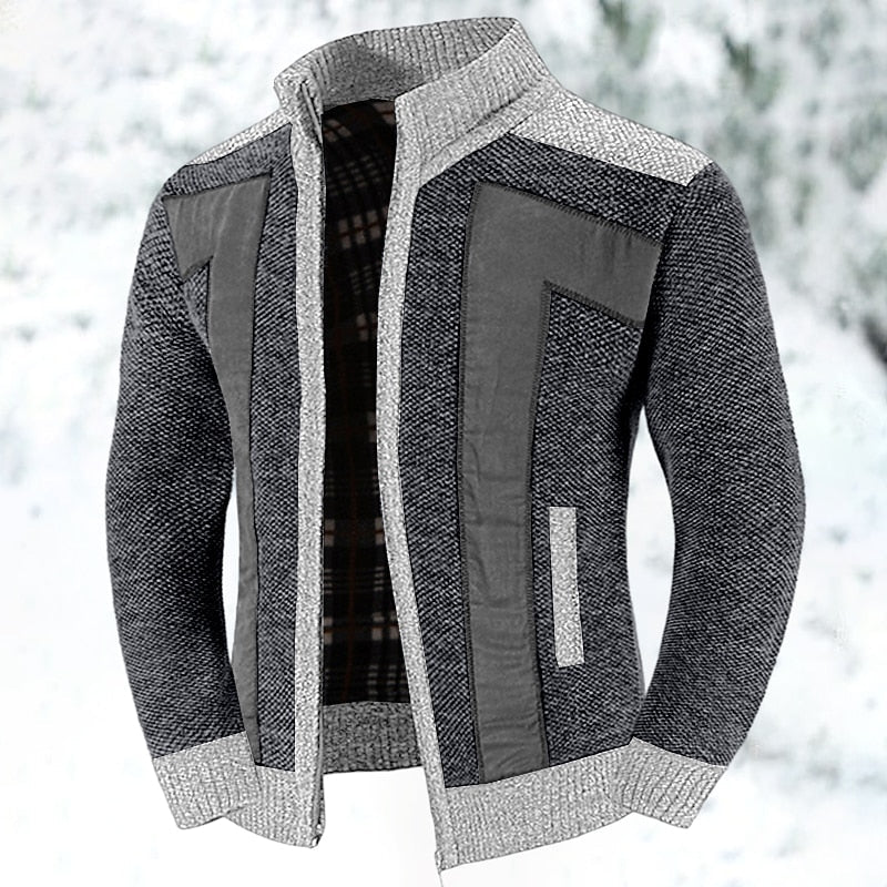 Declan | Textured Zip-Up Cardigan